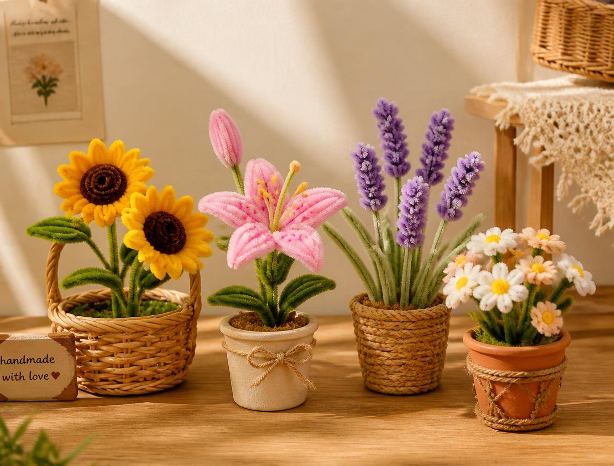 Mini Flowers — handmade pipe cleaner flowers by Elysian